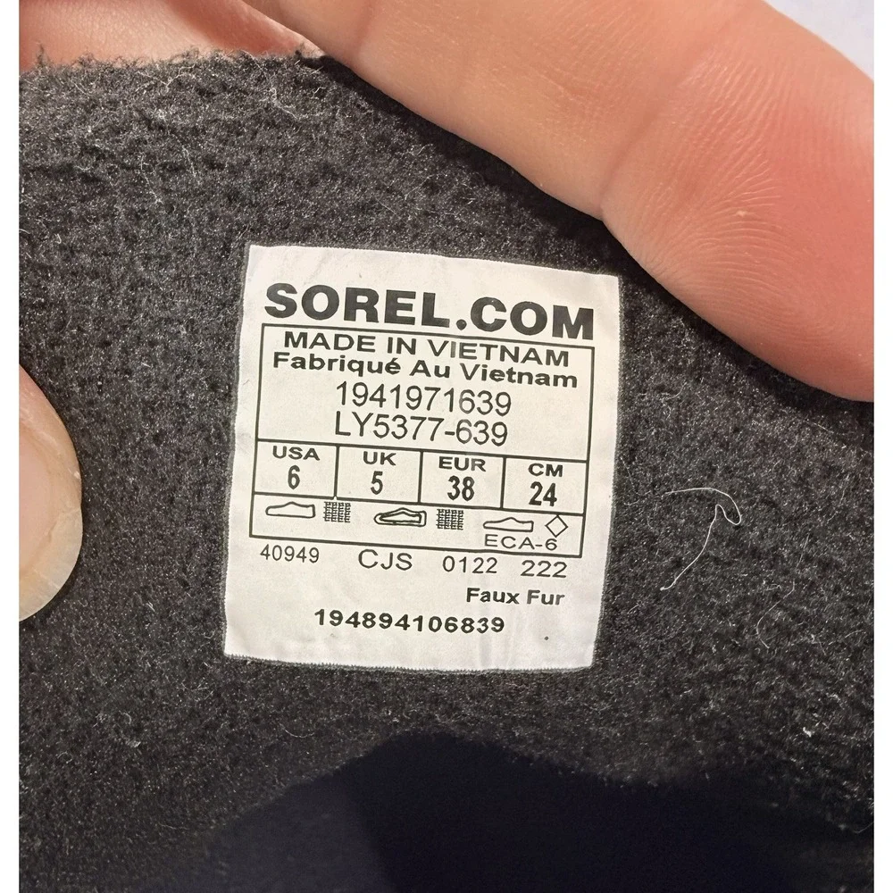 Sorel Whitney II Winter Boots Women Sz 6 Pink Insulated Waterproof Comfort Warm